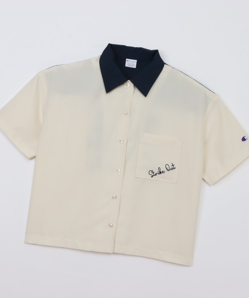 Champion（チャンピオン）の「チャンピオン  BOWLING SHIRT（シャツ/ブラウス・レディース・ペールイエロー/オフホワイト・M/L）」の10枚目の写真