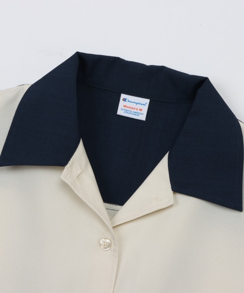 Champion（チャンピオン）の「チャンピオン  BOWLING SHIRT（シャツ/ブラウス・レディース・ペールイエロー/オフホワイト・M/L）」の9枚目の写真