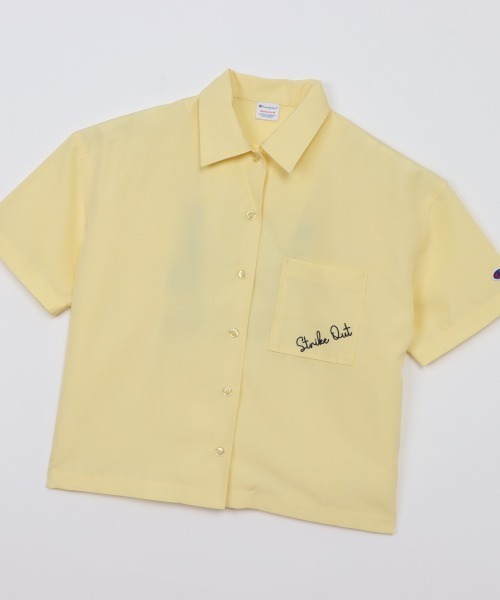Champion（チャンピオン）の「チャンピオン  BOWLING SHIRT（シャツ/ブラウス・レディース・ペールイエロー/オフホワイト・M/L）」の6枚目の写真