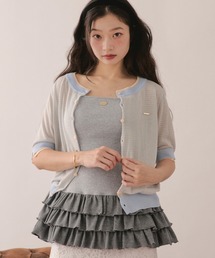 sheer color scheme frill jacket / シアーカラースキームフリル