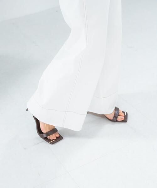 URBAN RESEARCH ROSSO WOMEN(アーバンリサーチ ロッソ)の「コットンツイルワイドパンツ(その他パンツ・レディース・ブラウン/ホワイト・36/38)」の21枚目の写真