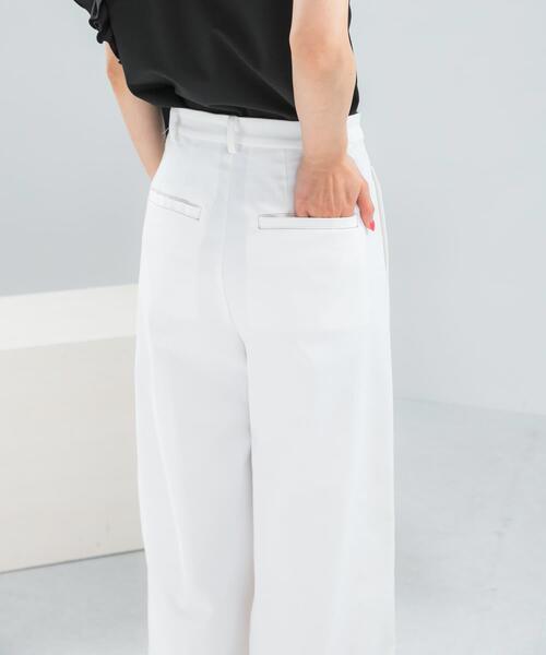URBAN RESEARCH ROSSO WOMEN(アーバンリサーチ ロッソ)の「コットンツイルワイドパンツ(その他パンツ・レディース・ブラウン/ホワイト・36/38)」の20枚目の写真