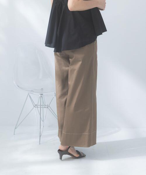 URBAN RESEARCH ROSSO WOMEN(アーバンリサーチ ロッソ)の「コットンツイルワイドパンツ(その他パンツ・レディース・ブラウン/ホワイト・36/38)」の17枚目の写真