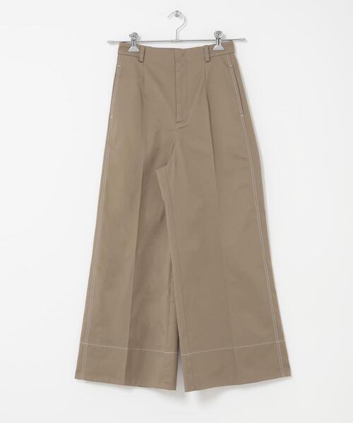 URBAN RESEARCH ROSSO WOMEN(アーバンリサーチ ロッソ)の「コットンツイルワイドパンツ(その他パンツ・レディース・ブラウン/ホワイト・36/38)」の15枚目の写真