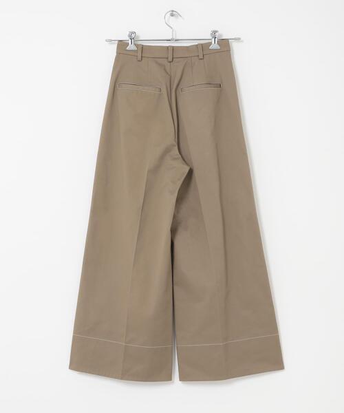 URBAN RESEARCH ROSSO WOMEN(アーバンリサーチ ロッソ)の「コットンツイルワイドパンツ(その他パンツ・レディース・ブラウン/ホワイト・36/38)」の12枚目の写真