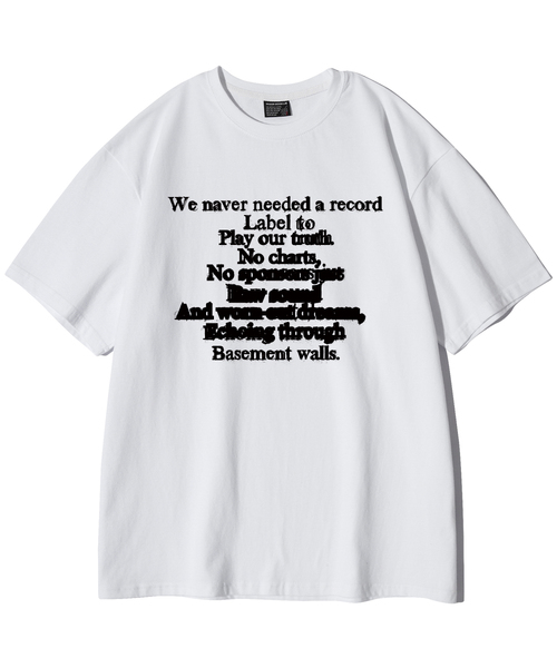 ELIMENO(エリメノ)の「ELレコードラベル半袖Tシャツ4カラー(Tシャツ/カットソー・メンズ・チャコール/ホワイト/ライトグレー/ブラック・1/2/3/4/5/6)」の2枚目の写真