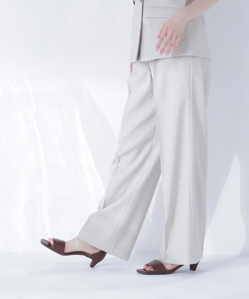NATURAL BEAUTY BASIC(ナチュラルビューティーベーシック)の「スタイルアップ SETUP ワンタックワイドパンツ(その他パンツ・レディース・ブラウン/ベージュ・SMALL/MEDIUM)」の19枚目の写真