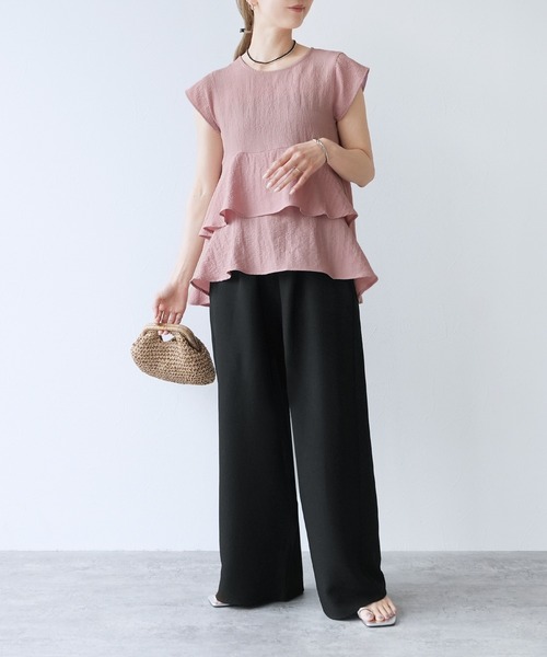 reca(レカ)の「ペプラムブラウス(シャツ/ブラウス・レディース・ネイビー/アイボリー/ブラック/ピンク系その他・M)」の20枚目の写真