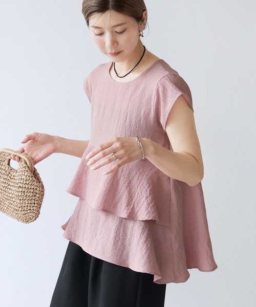 reca(レカ)の「ペプラムブラウス(シャツ/ブラウス・レディース・ネイビー/アイボリー/ブラック/ピンク系その他・M)」の21枚目の写真