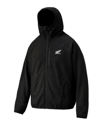 H-Tech Grid Fleece Hoodie Zip-Up Black