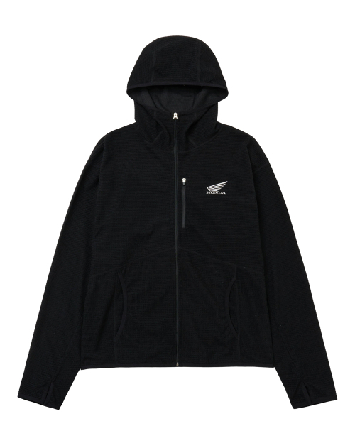 PHYPS MOTORCYCLE(フィップスモーターサイクル)の「H-Tech Grid Fleece Hoodie Zip-Up Black(パーカー・レディース・その他・SMALL/MEDIUM/LARGE/X-LARGE)」の2枚目の写真