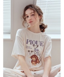 ファッションCATS&DOGSジャガードミニワンピース（ルームウェア