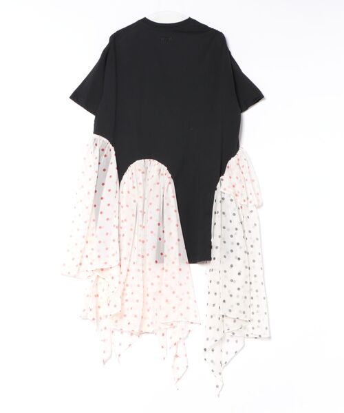 MSGM(エムエスジーエム)の「ポルカドット シフォン ジャージーワンピース(ワンピース・レディース・ブラック/ホワイト・XS/S)」の9枚目の写真