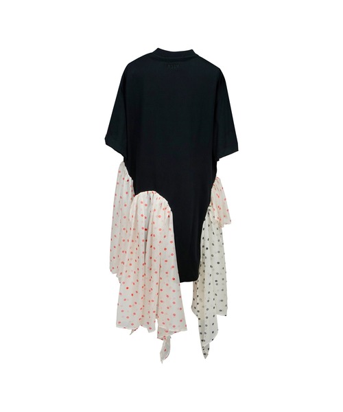 MSGM(エムエスジーエム)の「ポルカドット シフォン ジャージーワンピース(ワンピース・レディース・ブラック/ホワイト・XS/S)」の7枚目の写真