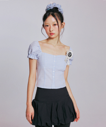 PUFF SLEEVE BLOUSE_LIGHT BLUE