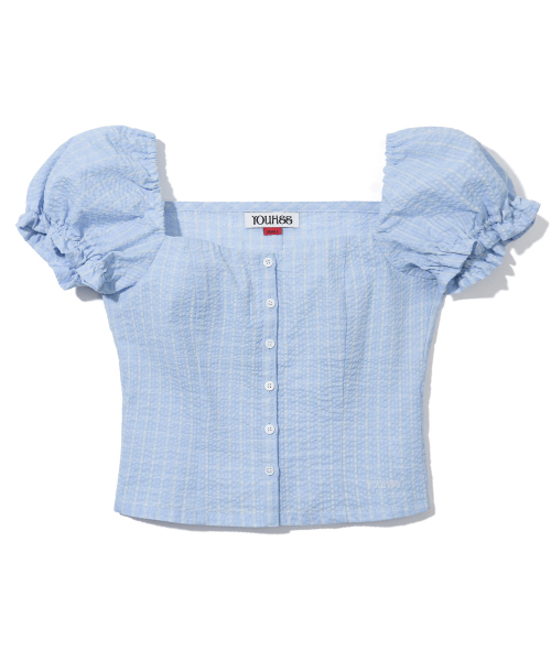 YOUHEE（ユヒ）の「PUFF SLEEVE BLOUSE_LIGHT BLUE（シャツ/ブラウス・レディース・その他・SMALL/MEDIUM）」の6枚目の写真