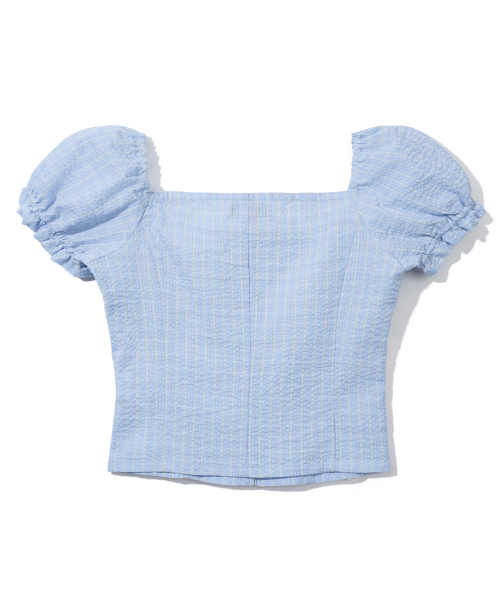 YOUHEE（ユヒ）の「PUFF SLEEVE BLOUSE_LIGHT BLUE（シャツ/ブラウス・レディース・その他・SMALL/MEDIUM）」の5枚目の写真