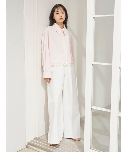 SNIDEL（スナイデル）の「【Kuroki denim】ハイライズワイドデニム（デニムパンツ・レディース・ダークブルー/ホワイト/ライトブルー・0/1）」の11枚目の写真