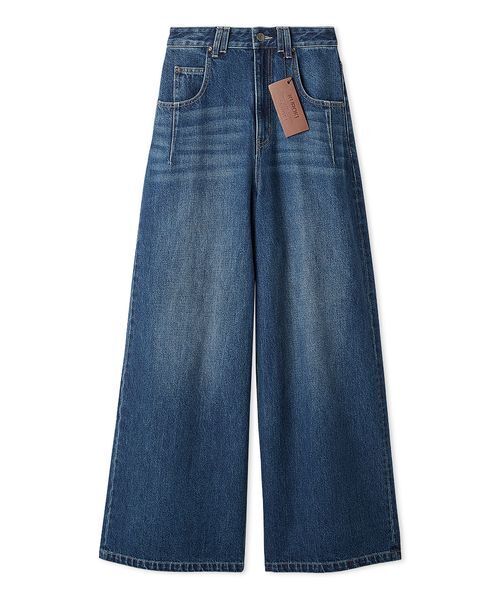 SNIDEL（スナイデル）の「【Kuroki denim】ハイライズワイドデニム（デニムパンツ・レディース・ダークブルー/ホワイト/ライトブルー・0/1）」の4枚目の写真