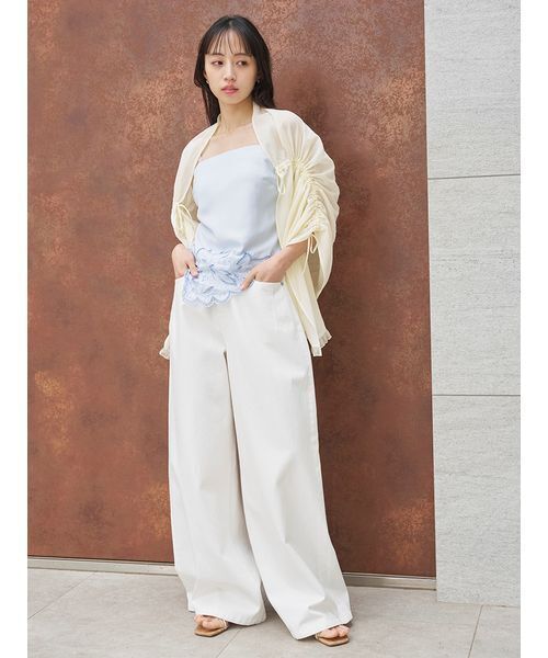 SNIDEL（スナイデル）の「【Kuroki denim】ハイライズワイドデニム（デニムパンツ・レディース・ダークブルー/ホワイト/ライトブルー・0/1）」の7枚目の写真