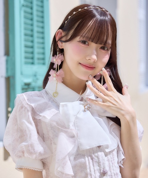 ROJITA(ロジータ)の「リボン付パールチェーンカチューシャ(カチューシャ・レディース・ピンク/ホワイト/ブラック・FREE)」の22枚目の写真