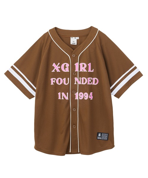 X-girl(エックスガール)の「LOGO PATCH BASEBALL SHIRT(シャツ/ブラウス・レディース・ブラック/カモフラージュ/ブラウン・S/M)」の13枚目の写真