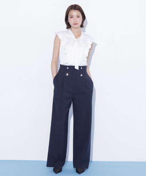 JILL by JILL STUART(ジルバイジルスチュアート)の「ピンタックボウタイブラウス(シャツ/ブラウス・レディース・ブルー/ブラック系その他/ホワイト・FREE)」の7枚目の写真