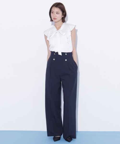 JILL by JILL STUART(ジルバイジルスチュアート)の「ピンタックボウタイブラウス(シャツ/ブラウス・レディース・ブルー/ブラック系その他/ホワイト・FREE)」の8枚目の写真