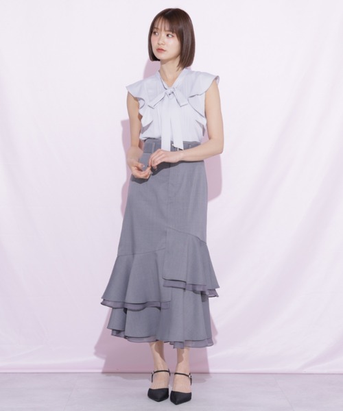 JILL by JILL STUART(ジルバイジルスチュアート)の「ピンタックボウタイブラウス(シャツ/ブラウス・レディース・ブルー/ブラック系その他/ホワイト・FREE)」の18枚目の写真