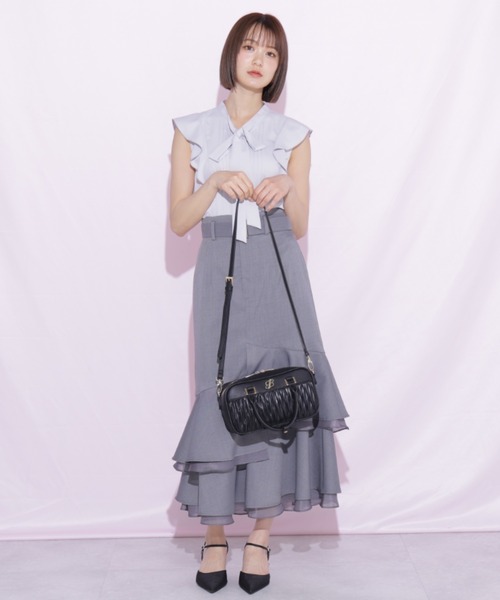 JILL by JILL STUART(ジルバイジルスチュアート)の「ピンタックボウタイブラウス(シャツ/ブラウス・レディース・ブルー/ブラック系その他/ホワイト・FREE)」の19枚目の写真