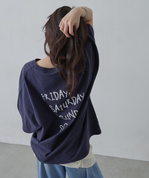 COLONY 2139(コロニートゥーワンスリーナイン)の「アソートグラフィックBIGTシャツ(Tシャツ/カットソー・レディース・グレー/ホワイト/ネイビー・FREE)」の12枚目の写真