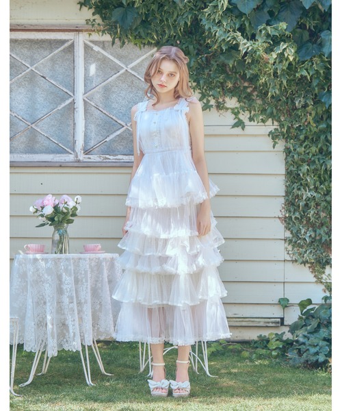 My sweet eden tiered long skirt（スカート）｜mellfy memory
