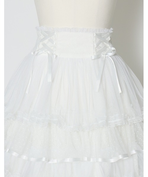 mellfy memory(メルフィーメモリー)の「My sweet eden tiered long skirt(スカート・レディース・ホワイト/ピンク・S/M)」の15枚目の写真
