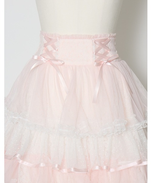 mellfy memory(メルフィーメモリー)の「My sweet eden tiered long skirt(スカート・レディース・ホワイト/ピンク・S/M)」の8枚目の写真