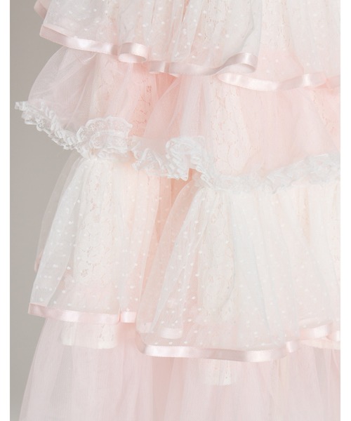 mellfy memory(メルフィーメモリー)の「My sweet eden tiered long skirt(スカート・レディース・ホワイト/ピンク・S/M)」の10枚目の写真