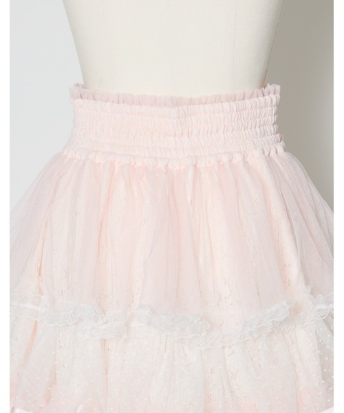 mellfy memory(メルフィーメモリー)の「My sweet eden tiered long skirt(スカート・レディース・ホワイト/ピンク・S/M)」の12枚目の写真