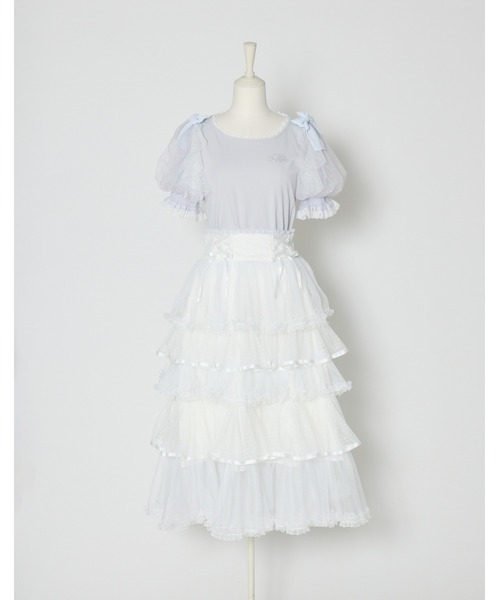 mellfy memory(メルフィーメモリー)の「My sweet eden tiered long skirt(スカート・レディース・ホワイト/ピンク・S/M)」の17枚目の写真