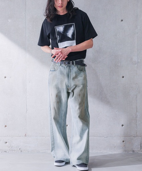 MDR(エムディアール)の「ヴィンテージオーバーダイ バギーワイドデニムパンツ(デニムパンツ・メンズ・ブルー・L/M)」の8枚目の写真