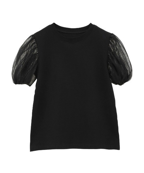 CLANE（クラネ）の「【CLANE/クラネ】TULLE VEST LAYERED TOPS/チュールベストレイヤードトップス（Tシャツ/カットソー・レディース・ブルー/ブラック/ホワイト・1）」の12枚目の写真