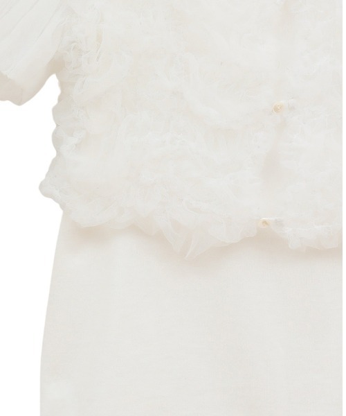 CLANE（クラネ）の「【CLANE/クラネ】TULLE VEST LAYERED TOPS/チュールベストレイヤードトップス（Tシャツ/カットソー・レディース・ブルー/ブラック/ホワイト・1）」の22枚目の写真