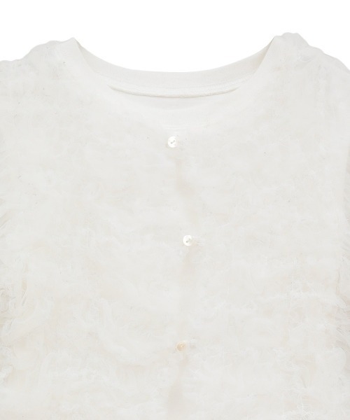 CLANE（クラネ）の「【CLANE/クラネ】TULLE VEST LAYERED TOPS/チュールベストレイヤードトップス（Tシャツ/カットソー・レディース・ブルー/ブラック/ホワイト・1）」の20枚目の写真
