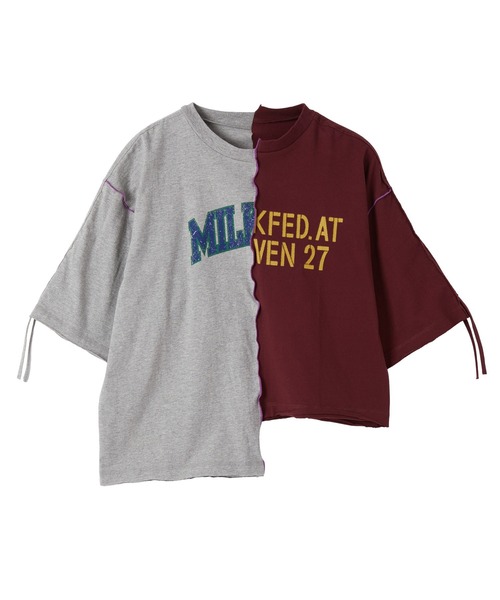 MILKFED.(ミルクフェド)の「CENTER PANEL S/S TOP(Tシャツ/カットソー・レディース・ピンク/アッシュ/オートミール・ONE SIZE)」の5枚目の写真