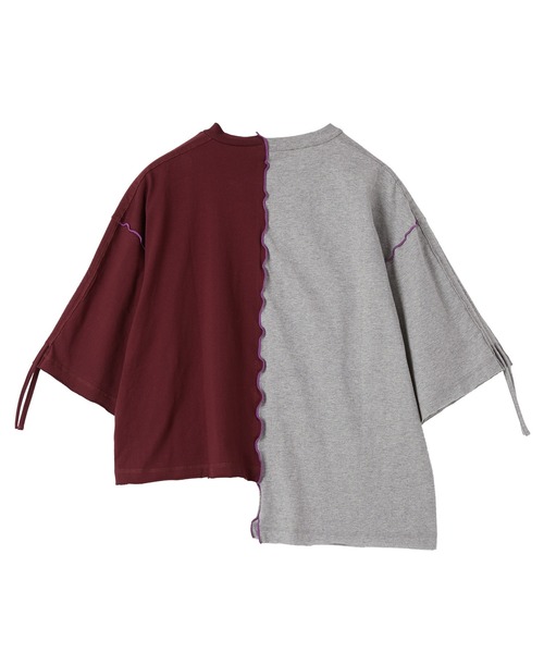 MILKFED.(ミルクフェド)の「CENTER PANEL S/S TOP(Tシャツ/カットソー・レディース・ピンク/アッシュ/オートミール・ONE SIZE)」の6枚目の写真