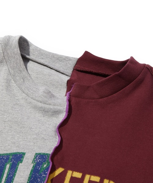 MILKFED.(ミルクフェド)の「CENTER PANEL S/S TOP(Tシャツ/カットソー・レディース・ピンク/アッシュ/オートミール・ONE SIZE)」の7枚目の写真