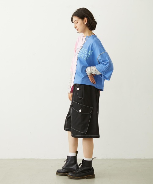 MILKFED.(ミルクフェド)の「CENTER PANEL S/S TOP(Tシャツ/カットソー・レディース・ピンク/アッシュ/オートミール・ONE SIZE)」の21枚目の写真
