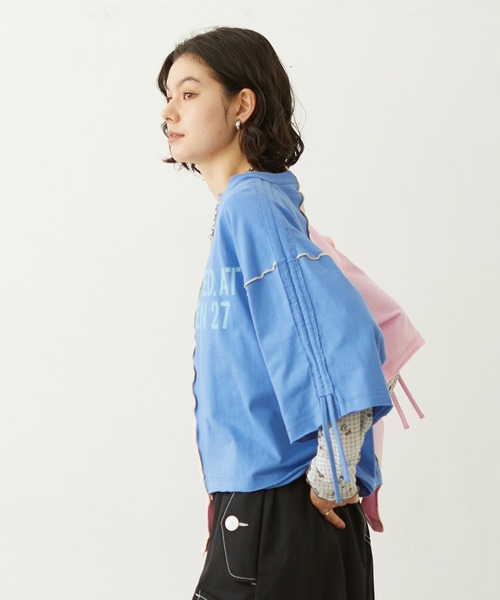 MILKFED.(ミルクフェド)の「CENTER PANEL S/S TOP(Tシャツ/カットソー・レディース・ピンク/アッシュ/オートミール・ONE SIZE)」の14枚目の写真