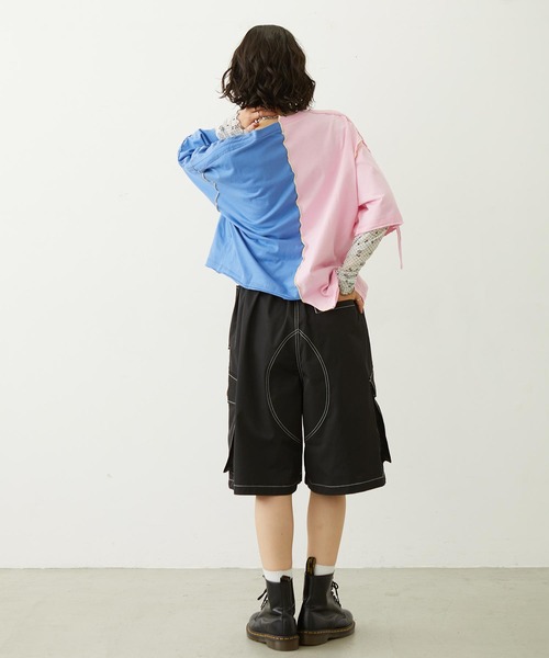 MILKFED.(ミルクフェド)の「CENTER PANEL S/S TOP(Tシャツ/カットソー・レディース・ピンク/アッシュ/オートミール・ONE SIZE)」の22枚目の写真