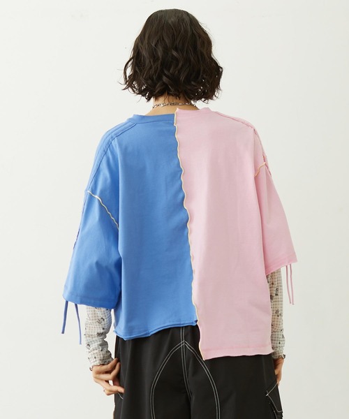 MILKFED.(ミルクフェド)の「CENTER PANEL S/S TOP(Tシャツ/カットソー・レディース・ピンク/アッシュ/オートミール・ONE SIZE)」の15枚目の写真