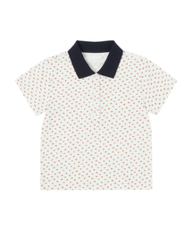 SUNNECT（ソネクト）の「Floral Polo - White（ポロシャツ）」