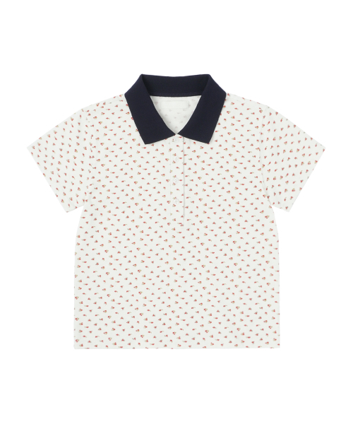 Floral Polo — белое поло с цветочным принтом